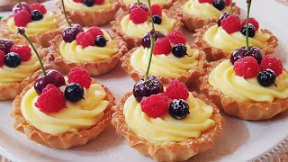 Delicious mini tarts recipe Tartlets Custard [upl. by Vidovik]