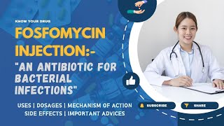 Fosfomycin Injection Uses Dosage Mechanism of Action Side effects amp Important advices [upl. by Srini954]