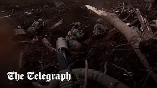 Ukrainian soldiers fight off Russians in battle for Bakhmut  Orcs jumped into our trenches [upl. by Ellecrag]