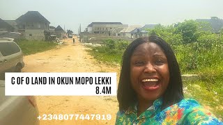 Land for sale in Lekki Lagos Nigeria C of O land off Abraham Adesanya Okun Mopo 84m [upl. by Josiah]