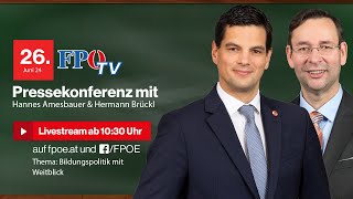 FPÖPressekonferenz Bildungspolitik mit Weitblick [upl. by Ybbil]