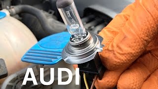 How to replace a diplow beam bulb in an Audi A3 yourself [upl. by Asare]