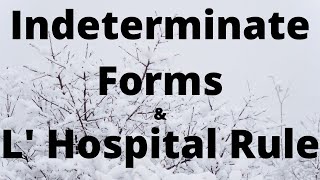 Indeterminate forms and L Hospital rule  Lecture 15 [upl. by Naxor471]