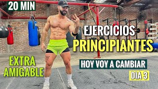 Ejercicio Para Principiantes Súper Fácil 20 Minutos Empieza desde CERO conmigo Día 3 [upl. by Onabru783]