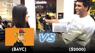 BAYC Bored Ape Yacht Club vs 2000 Cash  What Will The Public Choose [upl. by Alejoa]