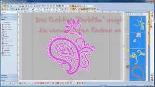 BERNINA Sticksoftware 7 Erste Schritte bestehende Stickmotive bearbeiten [upl. by Ezar136]