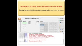 Fix Error quotMySQL Shutdown Unexpectedlyquot in XAMPP EASY SOLVE [upl. by Faulkner737]