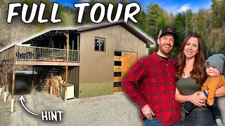 Young Family Builds OFFGRID Mountain Home full tour [upl. by Ballou]