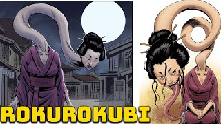 The Terrifying Women with Long Necks  Rokurokubi  Creatures of Japan [upl. by Antonina]