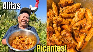 Como Hacer Las Mejores Alitas De Pollo PicosasHot Wings🌿🍗🌶️ [upl. by Fredek627]