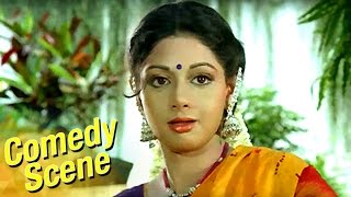 Sri Devi Funny Market Scene  Comedy Scene  Main Tera Dushman  Hindi Film [upl. by Hallsy]