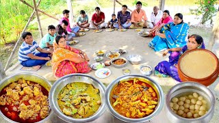 চিকেন কষাদই কাতলাফুলকপি চিংড়ি চাটনিদই মিষ্টি ভাইফোঁটা স্পেশাল রান্না আর খাওয়া [upl. by Yrelle277]