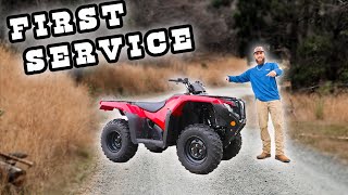 FIRST SERVICE On My 2024 HONDA RANCHER 420 [upl. by Wildee]