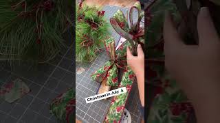 Easiest wreath ever simple christmasdecor diy tutorial wreath bowmaking stepbystep [upl. by Iel]