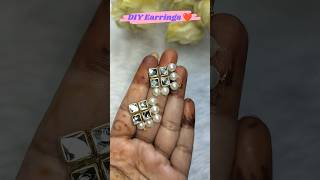 DIY Earrings 💖 Making at Home shorts diy [upl. by Cora646]