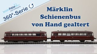 Märklin Schienenbus Baureihe VT 989 SpurH0 39978 in gealterter Optik DB von Trains4you [upl. by Esimehc]