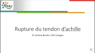 Rupture du tendon dachille [upl. by Hnaht586]