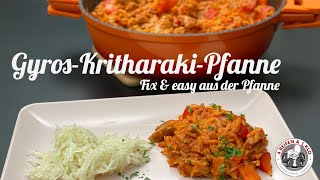 Gyros Kritharaki Pfanne  Leckere Rezepte aus der Pfanne 🥘 [upl. by Ahsitahs]