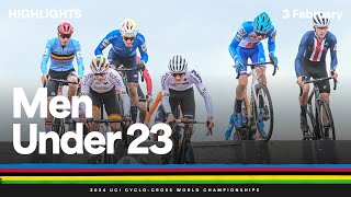 Men Under 23 Highlights  2024 UCI Cyclocross World Championships [upl. by Nohtahoj5]