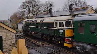 swanage railway polar Express train hauled by class 33 lt jenny Lewis RN and tailed by eddystone [upl. by Nnyletak631]