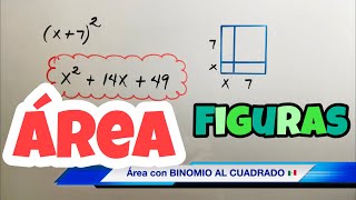 ÁREA DE FIGURAS con Expresiones Algebraicas BINOMIO AL CUADRADO [upl. by Lanahtan458]