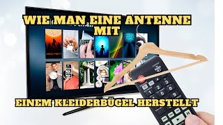 Wie man eine Antenne mit einem Kleiderbügel herstellt [upl. by Hefter761]