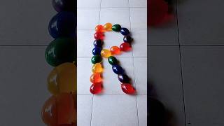 Popping quotRquot Water Color Balloons Reverse Video Asmr Satisfying [upl. by Ahcropal]