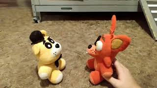 Foxy Vs Golden Freddy  FNAF plush [upl. by Ludwog]