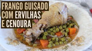 Como fazer frango guisado com ervilhas e cenoura  Food From Portugal [upl. by Tail]