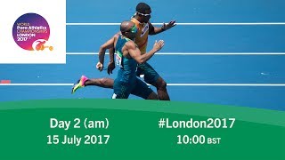 Day 2  Morning  World Para Athletics Championships London 2017 [upl. by Alleinnad74]