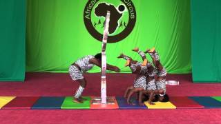 African Dream Circus No6  Hoop Diving Pyramid Acrobat [upl. by Brittan]