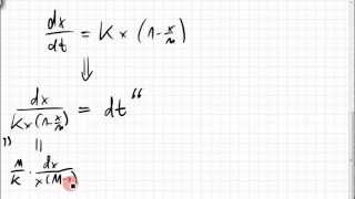 10A2 logistische Differentialgleichung Differentialgleichung mit trennbaren Variablen [upl. by Uaerraj]