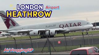 London Heathrow Airport Plane Spotting AirVloggingGP [upl. by Abagael]