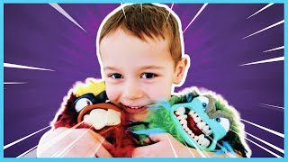 grumblies toy funny morning with scorch and grumblies tremor  pretend play [upl. by Desmond]