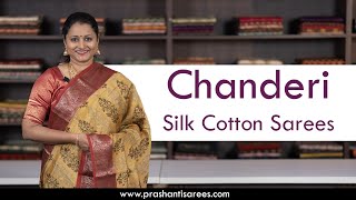 Chanderi Silk Cotton Sarees  Prashanti  26 August 2023 [upl. by Dnomyaw]