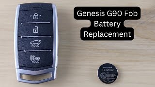 How To Replace or Change Genesis G90 Remote Key Fob Battery 2017  2022 [upl. by Kali]