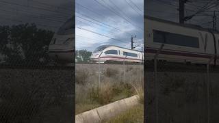 RENFE AVE S103 passing at 140mph highspeedtrain barcelona trains ave spain railways [upl. by Marji]