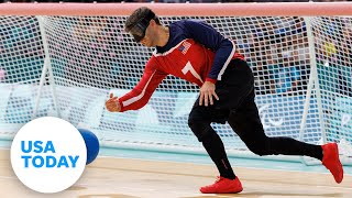 Paralympic sport goalball played by the visually impaired  USA TODAY [upl. by Ireg416]