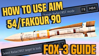 How to USE AIM54 PhoenixFakour90 ARH Missile Basic Guide  WarThunder [upl. by Lesya]