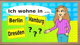 Deutsch lernen Städte in Deutschland  German lesson for beginners Cities amp towns in Germany A1A2 [upl. by Newmark578]