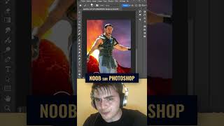 Noob VS Pro sur Photoshop  Changer de fond photoshop memes [upl. by Hanikahs4]