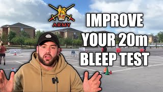 How to PASS the British Army Fitness Assessment  20 meter Bleep Test [upl. by Kenlay]