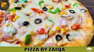 veggie pizza recipe  veg pizza recipe by Zaiqa [upl. by Asnarepse]