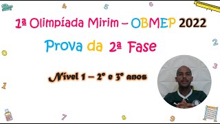 Correção 1ª OBMEP MIRIM 2022  2ª Fase  Nível 1 [upl. by Eddy]