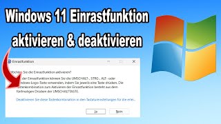 Windows 11 Einrastfunktion aktivieren amp deaktivieren  Anleitung [upl. by Benetta]