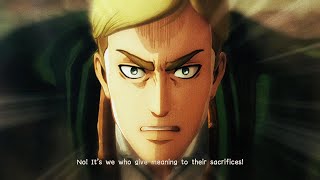 Erwins Final Speech  Attack On Titan 2 Cutscene  Season 3 Spoilers [upl. by Ttimme]