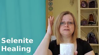 Free distant Reiki Crystal healing Selenite meditation  cleansing aura of negativity ASMR [upl. by Catina]