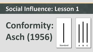 Social Influence L1  Conformity  Asch 1956 [upl. by Ahsilahs]