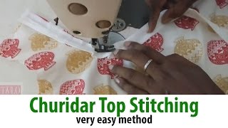 Churidar Stitching Easy Method Chudidhar Stitching part 13 tailoring classes [upl. by Lachus]