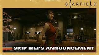 How to skip Meis annoying announcement speech at the Red Mile  Starfield [upl. by Demodena]